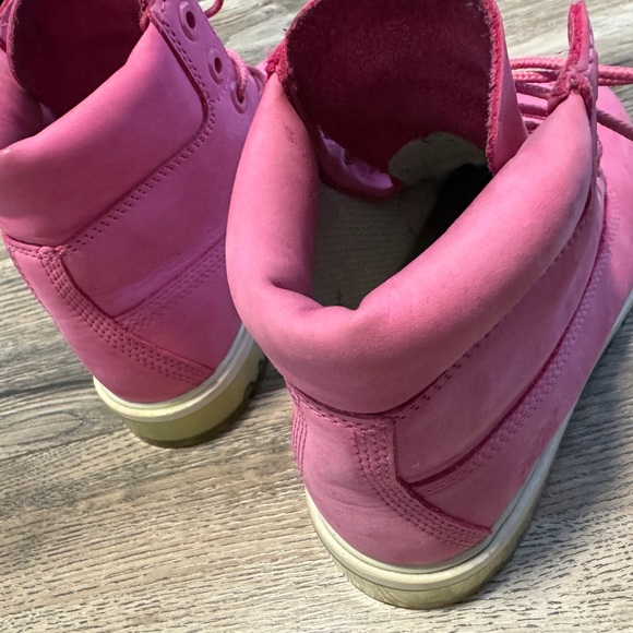 Timberland Women's Vibrant Pink Combat Boots - Picture 4 of 6